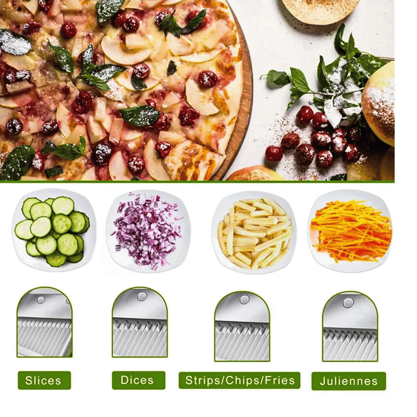 Multi-Functional Vegetable Cutter & Slicer – Quick Chopper for Kitchen | French Fries & Salad Maker