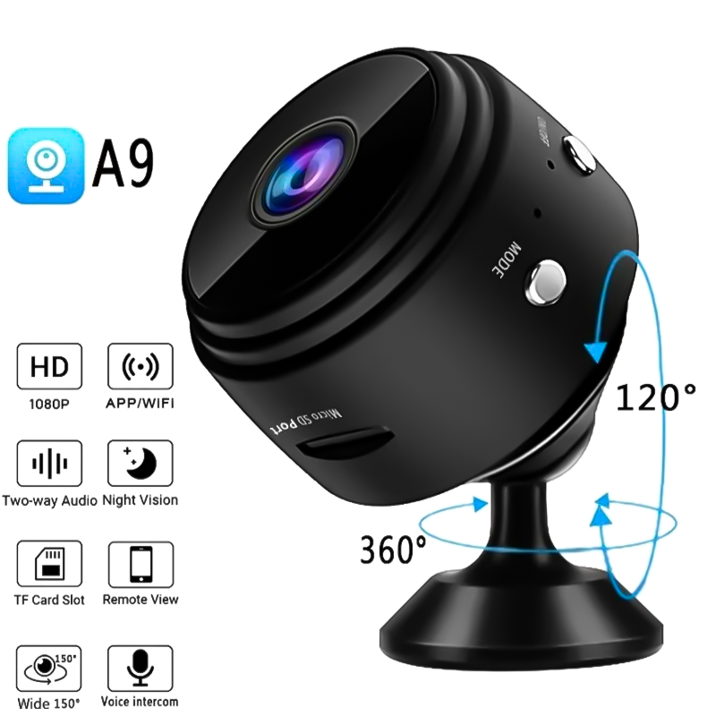 A9 Mini WiFi Camera – Wireless HD Smart Security Camera | Night Vision & Motion Detection