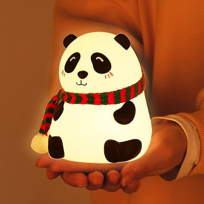 Cute Panda Silicone Night Lamp – Soft LED Touch Light with Rechargeable Battery & Color Changing Glow