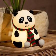 Cute Panda Silicone Night Lamp – Soft LED Touch Light with Rechargeable Battery & Color Changing Glow