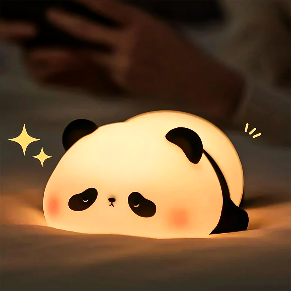 Cute Panda Silicone Night Lamp – Soft Glow Bedroom Light